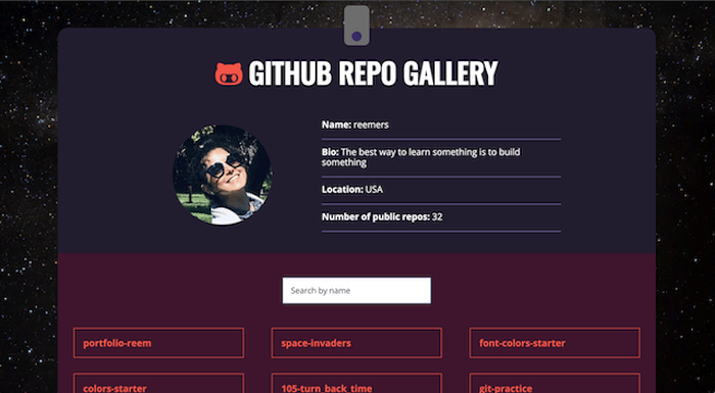 GitHub Repo Gallery