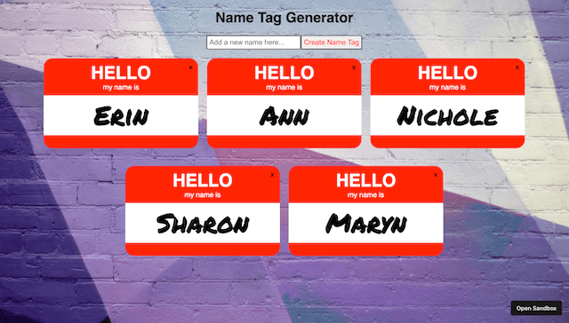 Name Tag generator